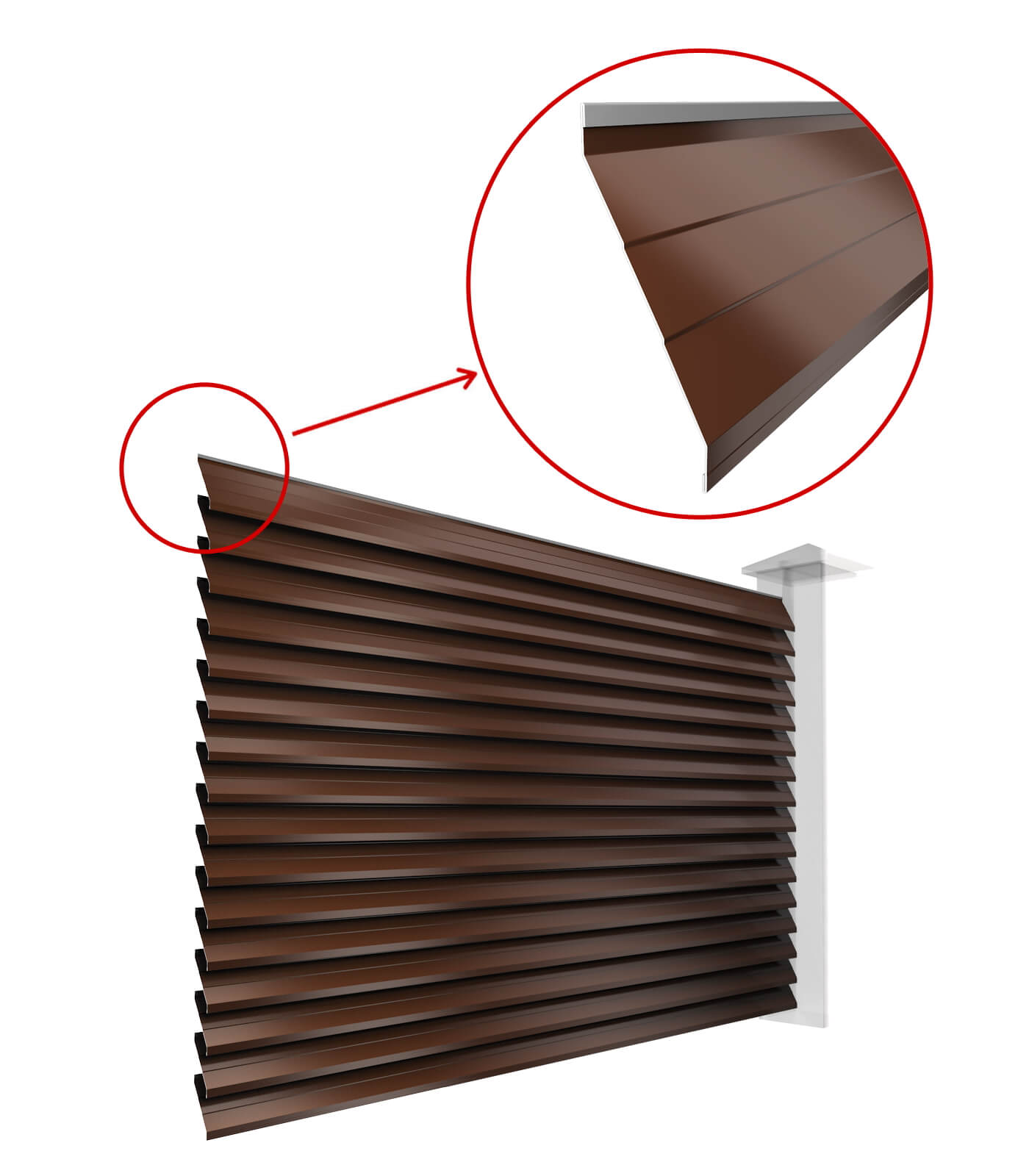 Ламели Жалюзи ЭКО-Z-US усиленные для забора-жалюзи в Семее