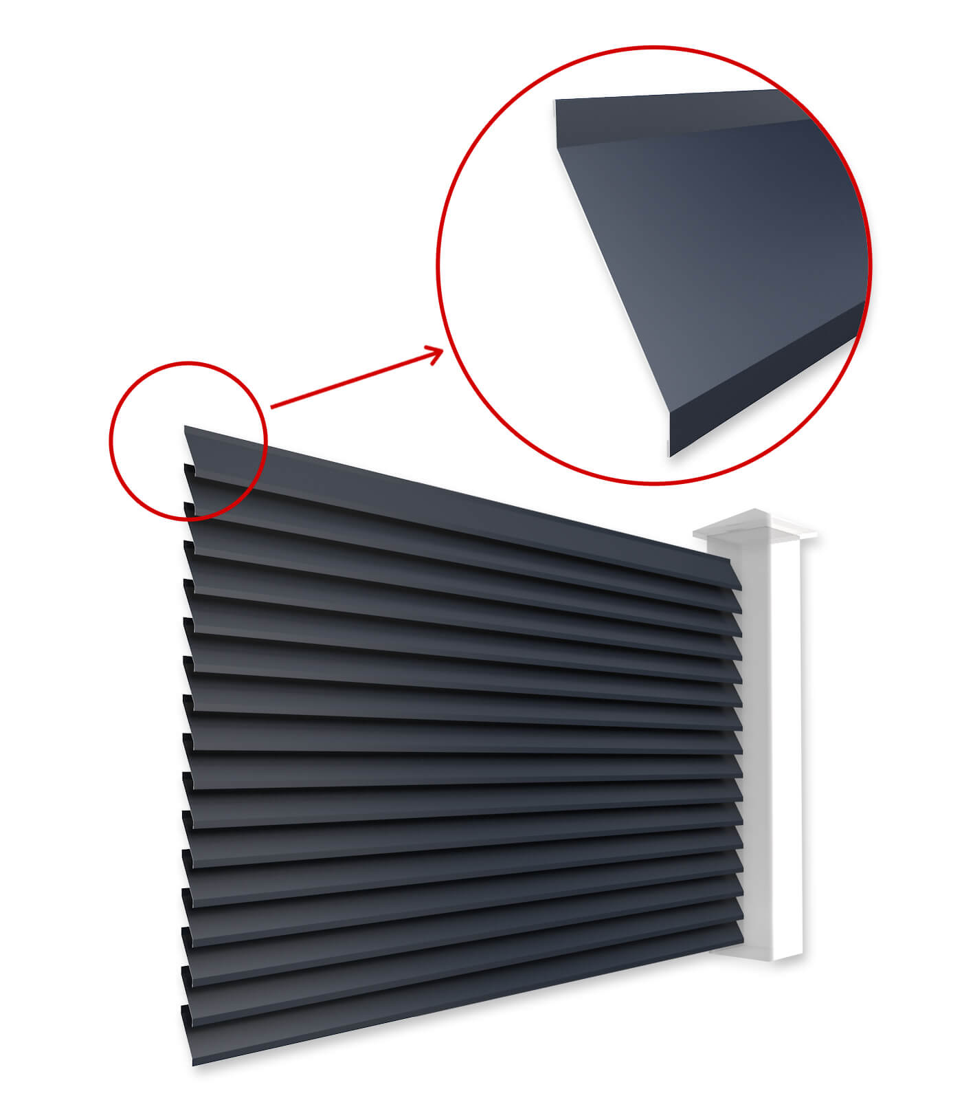 Ламели Жалюзи ЭКО-Z для забора-жалюзи в Семее