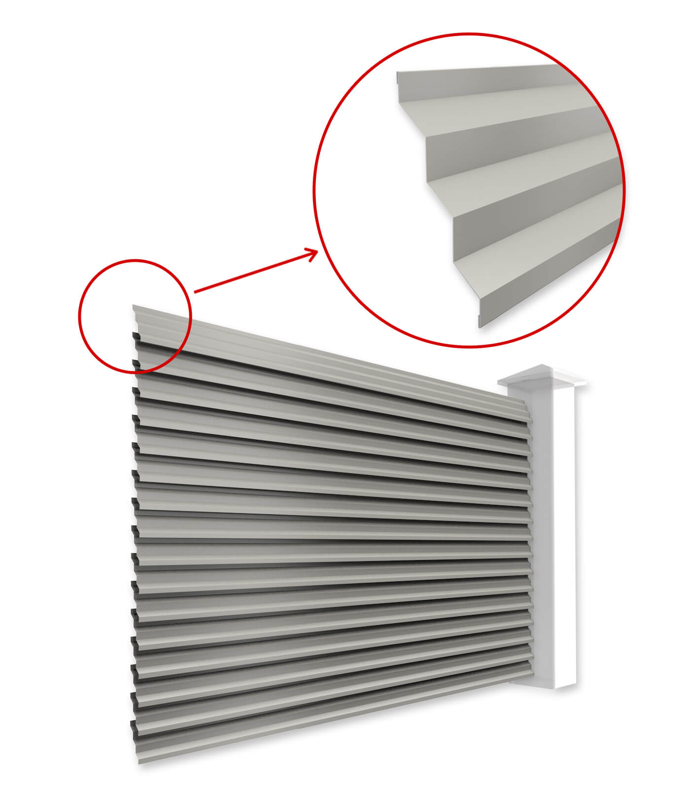 Ламели Елочка для забора-жалюзи в Семее