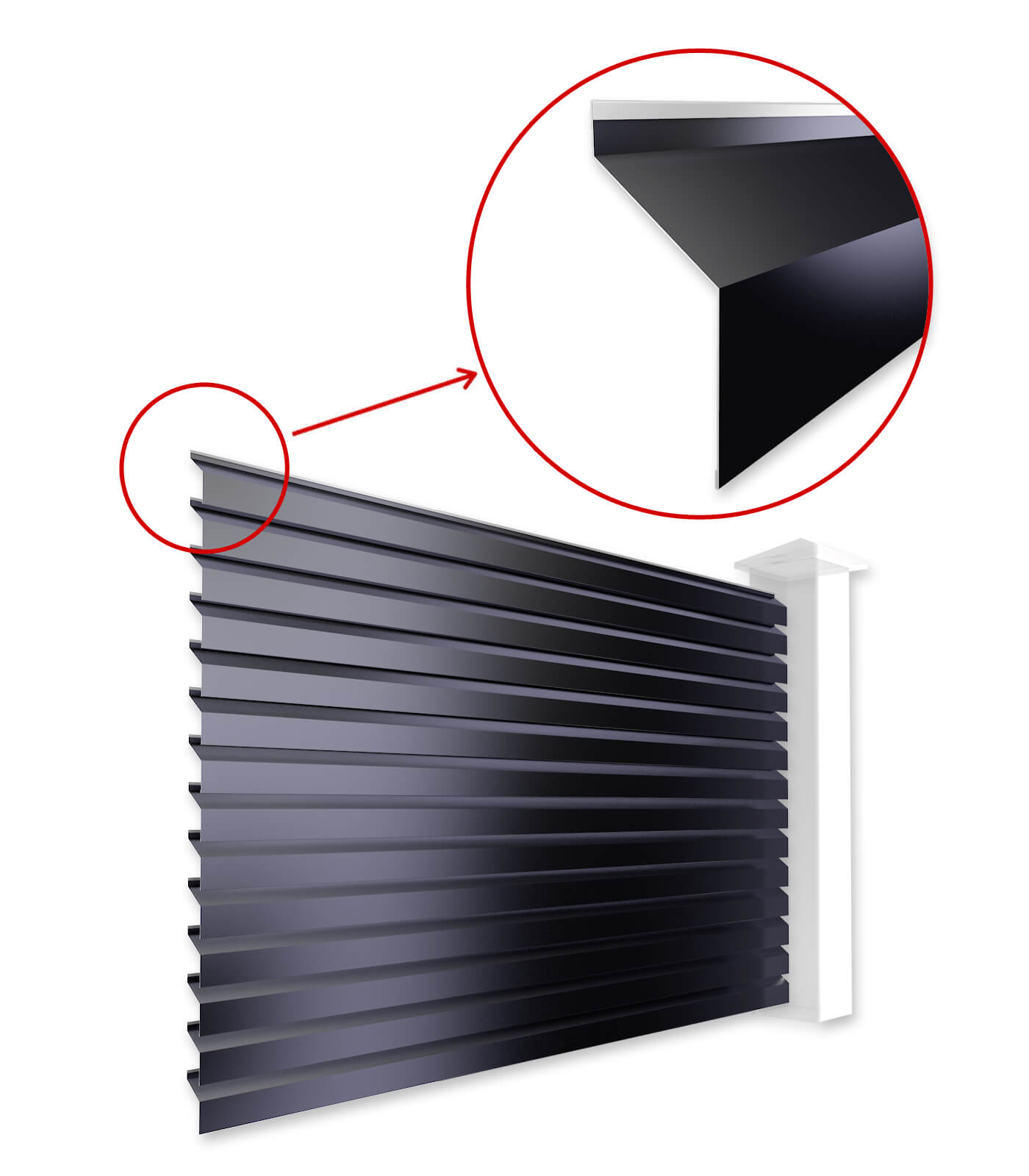 Ламели Жалюзи ХАЙ ТЕК для забора-жалюзи в Семее